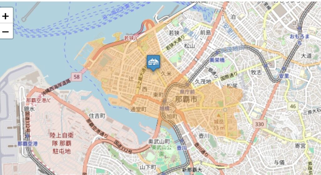 上山中学校　学区