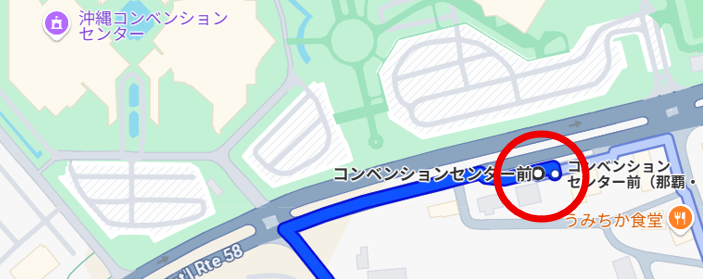 コンベンションセンター前バス停案内地図