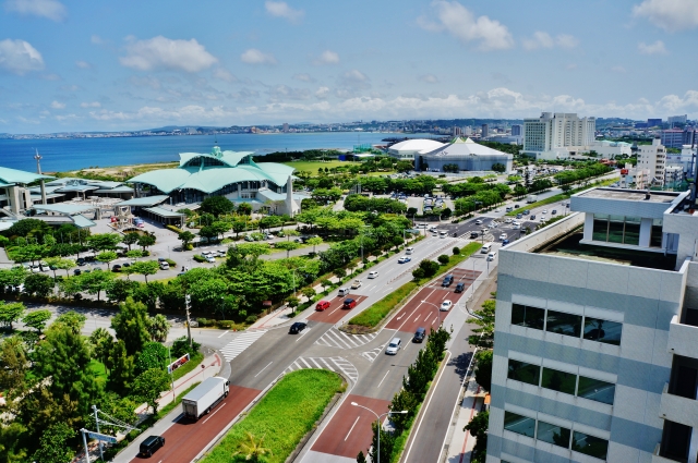 宜野湾市　沖縄コンベンションセンター周辺の道路　イメージ画像
