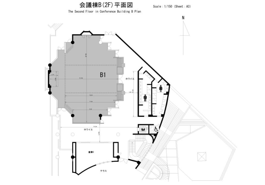 会議棟B（２F）平面図　公式サイトより