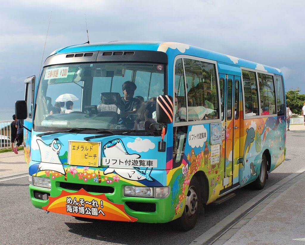 『Tourist shuttle bus in Ocean Expo Park』