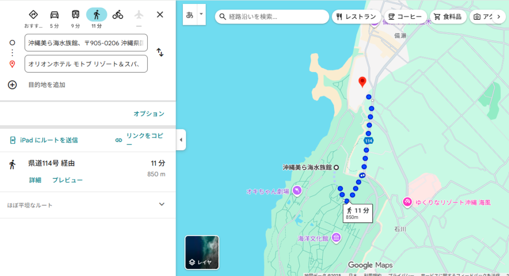 ホテル オリオン モトブ リゾート&スパ Googleマップ