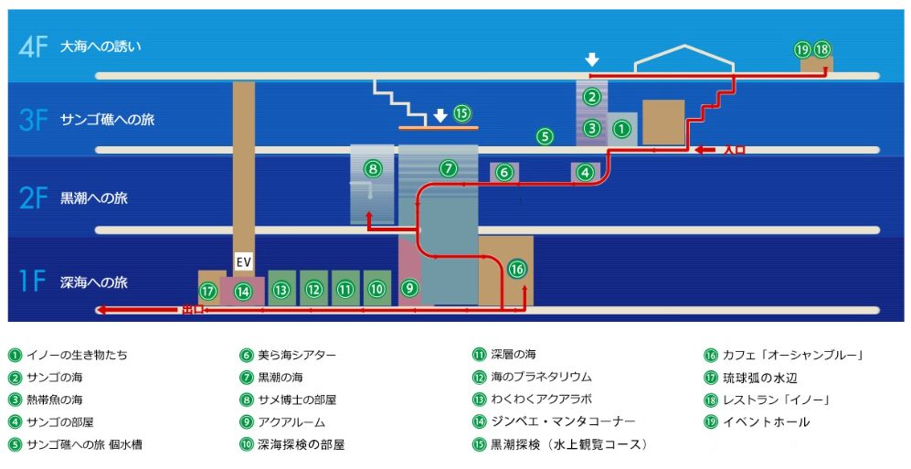 美ら海水族館 館内マップ