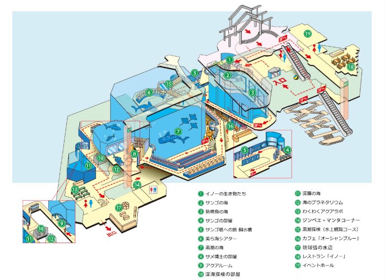 美ら海水族館 館内マップ