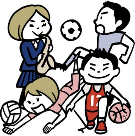 クラブ活動のイメージイラスト