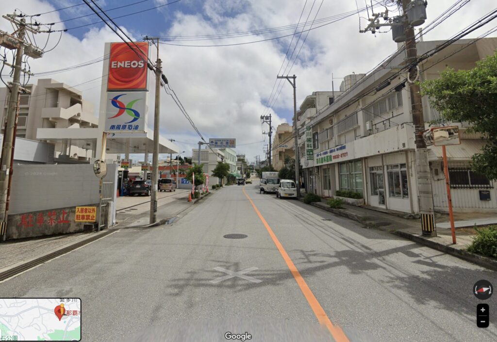 石田中学校周辺の交通量が多い道路